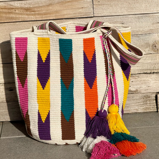 Costa Wayuu Oversized Crochet Tote Bag-Handmade - CostaWayuuShop