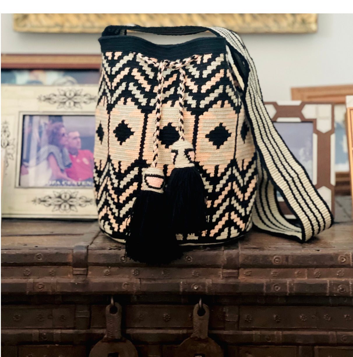 Costa Wayuu Large Handmade Wayuu Crossbody Bag – Boho Tribal Design - CostaWayuuShop