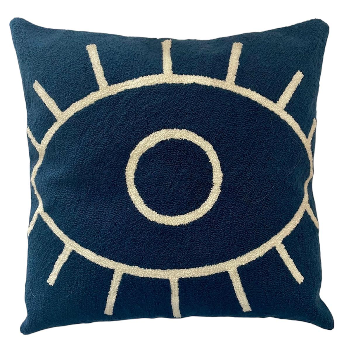 Costa Wayuu Handmade Wayuu Eye Pillow Cover – Artisan Boho Cushion with Puyado (Punch Needle) Embroidery Technique - CostaWayuuShop