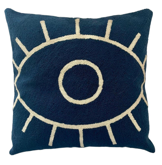 Costa Wayuu Handmade Wayuu Eye Pillow Cover – Artisan Boho Cushion with Puyado (Punch Needle) Embroidery Technique - CostaWayuuShop