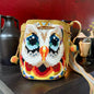 Authentic Single Thread Owl Design, Fine Metallic One-Thread Weave, Gold accents