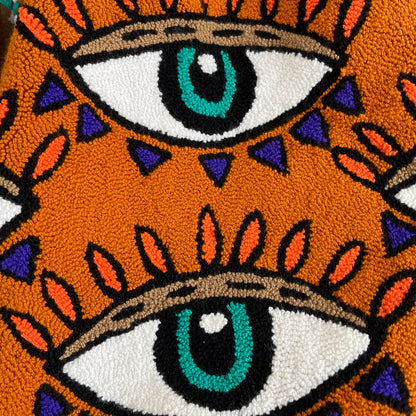 Costa Wayuu-Medium Handmade Wayuu Eye Bag – Puyado Punch Needle Style - CostaWayuuShop
