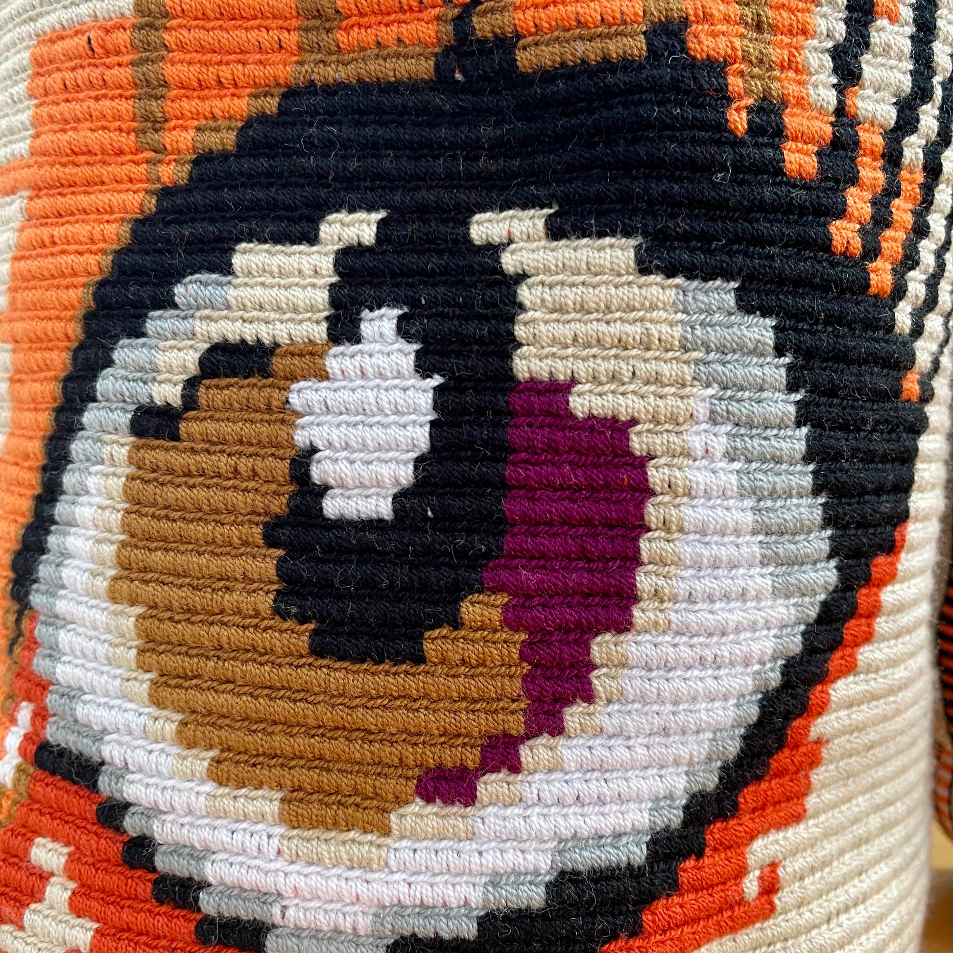 Costa Wayuu Large Lucky Eye Crochet Wayuu Bag – Boho Shoulder Purse - CostaWayuuShop