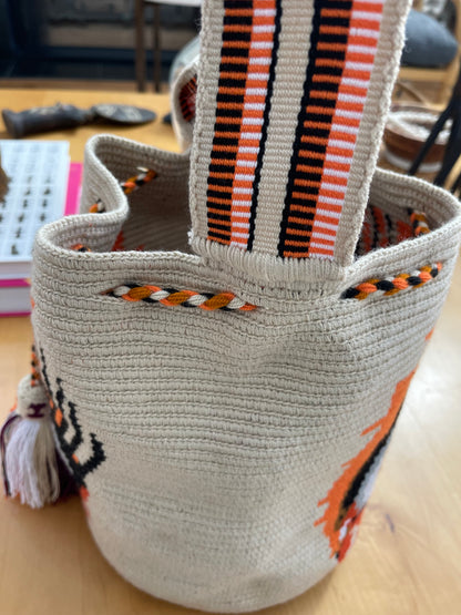 Costa Wayuu Large Lucky Eye Crochet Wayuu Bag – Boho Shoulder Purse - CostaWayuuShop