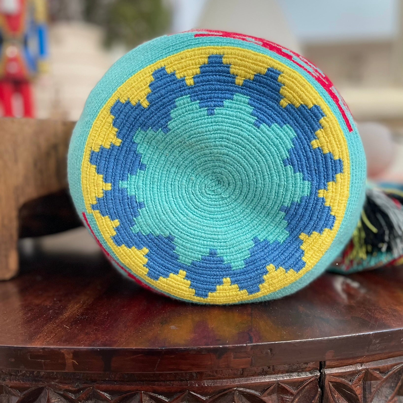 Costa Wayuu Bold Evil Eye Clutch – Crochet-Handmade in Colombia. - CostaWayuuShop