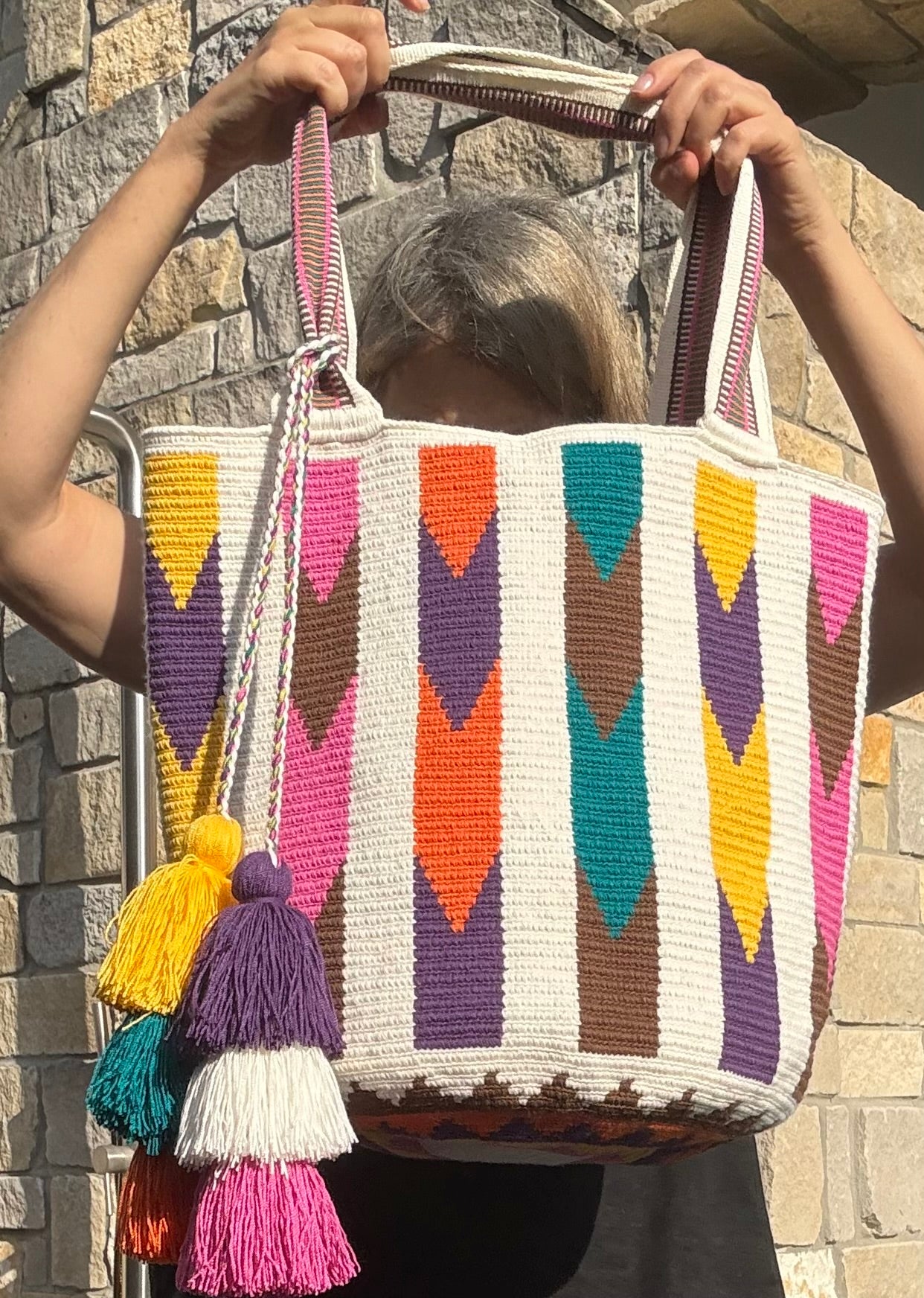 Costa Wayuu  Oversized  Crochet Tote Bag-Handmade - CostaWayuuShop