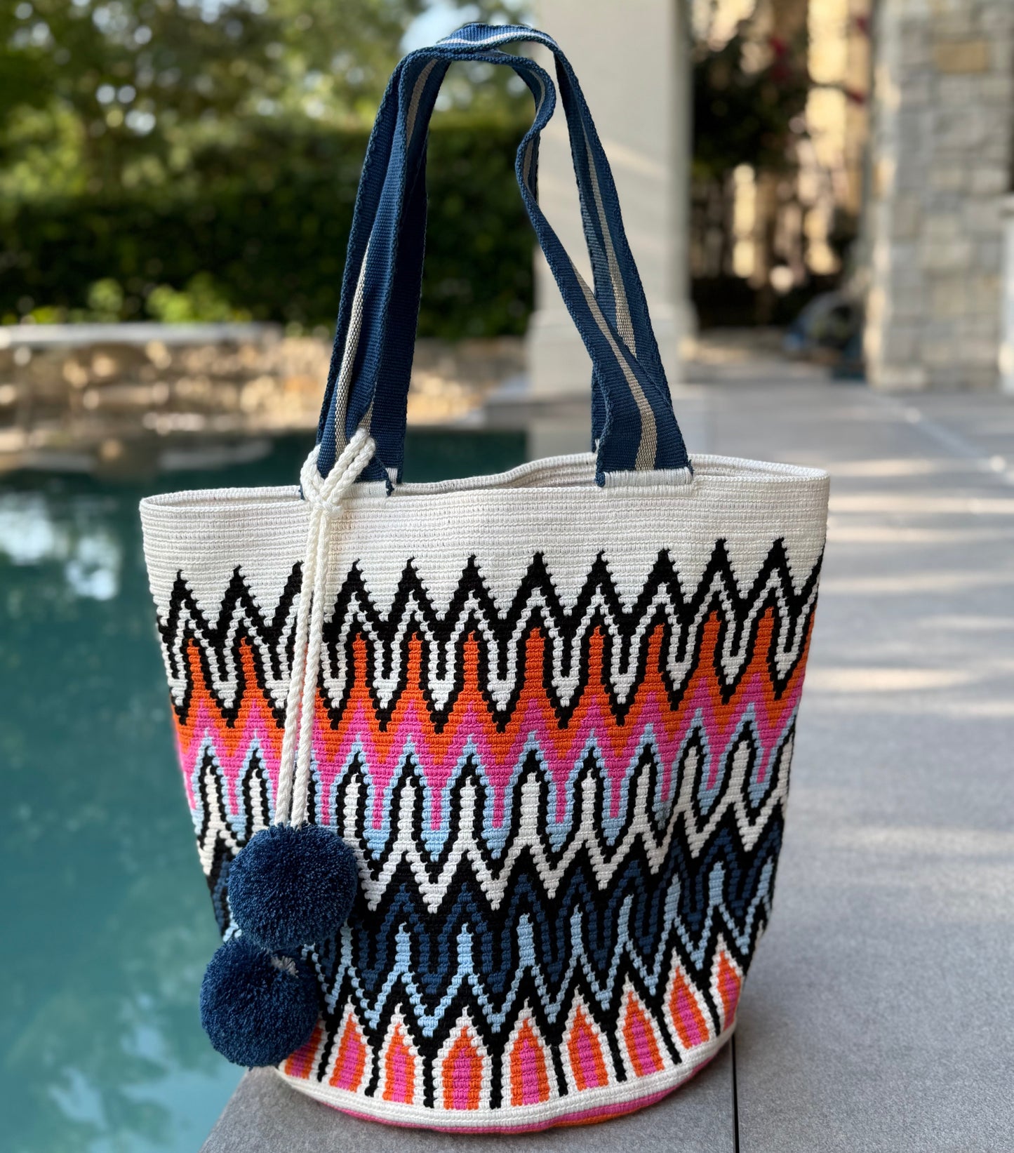 Costa Wayuu Oversized Tote Bag, Fine Crochet Work, Extra Large Shopper Bag. - CostaWayuuShop