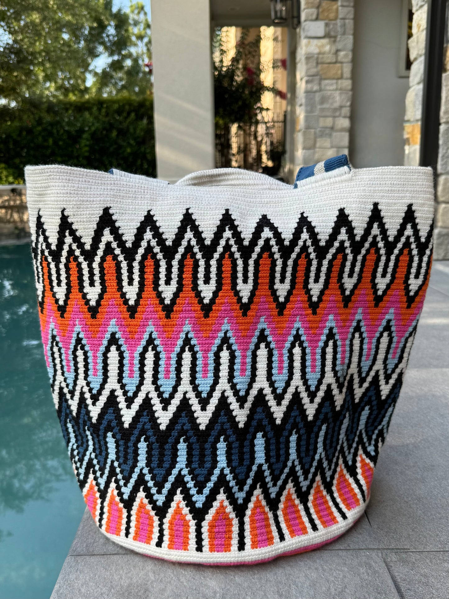 Costa Wayuu Oversized Tote Bag, Fine Crochet Work, Extra Large Shopper Bag. - CostaWayuuShop