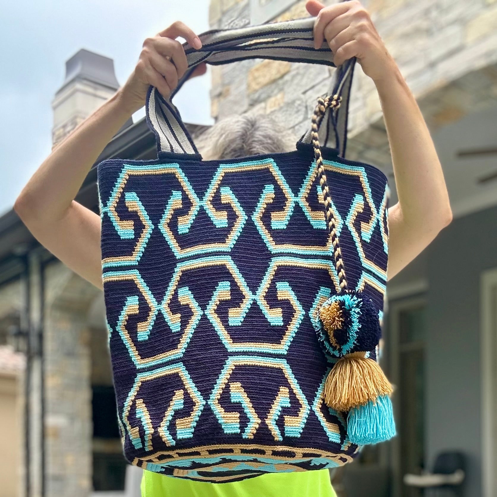 Costa Wayuu Oversized Tote, Extra Large Shopper Bag. - CostaWayuuShop