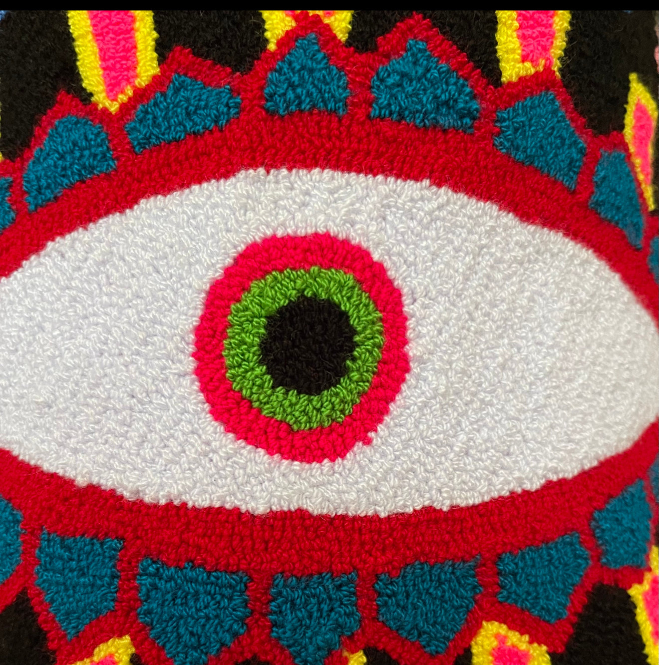 Costa Wayuu Bold Evil Eye Clutch – Handcrafted Colombian Art - CostaWayuuShop