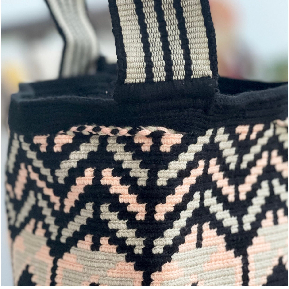 Costa Wayuu Large Handmade Wayuu Crossbody Bag – Boho Tribal Design - CostaWayuuShop