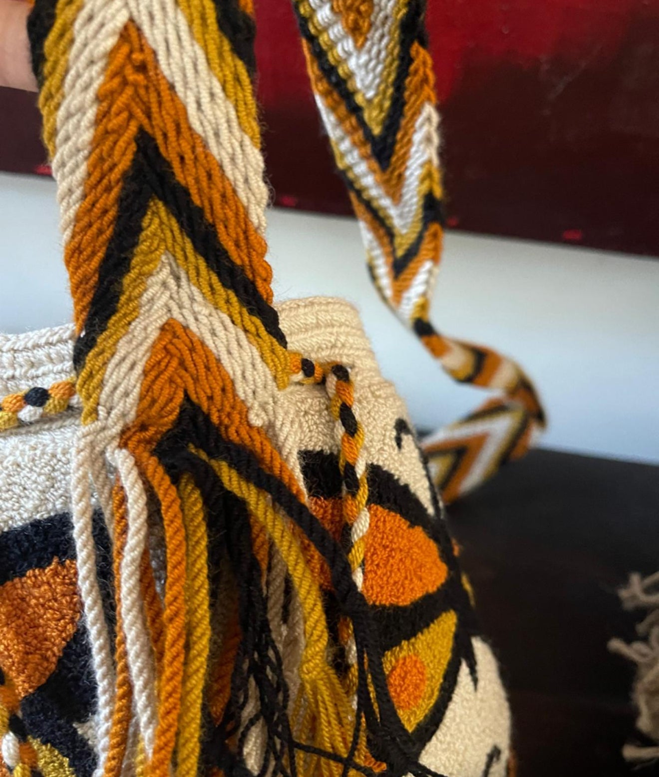 Costa Wayuu Boho Wayuu Medium Bag with Handwoven Butterflies - CostaWayuuShop