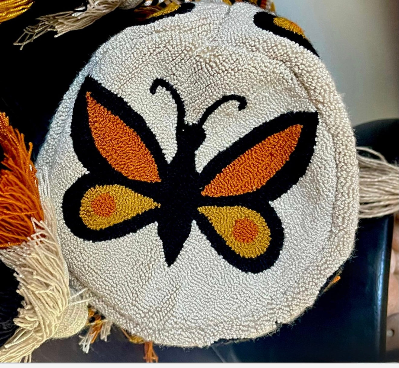 Costa Wayuu Boho Wayuu Medium Bag with Handwoven Butterflies - CostaWayuuShop