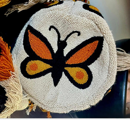 Costa Wayuu Boho Wayuu Medium Bag with Handwoven Butterflies - CostaWayuuShop