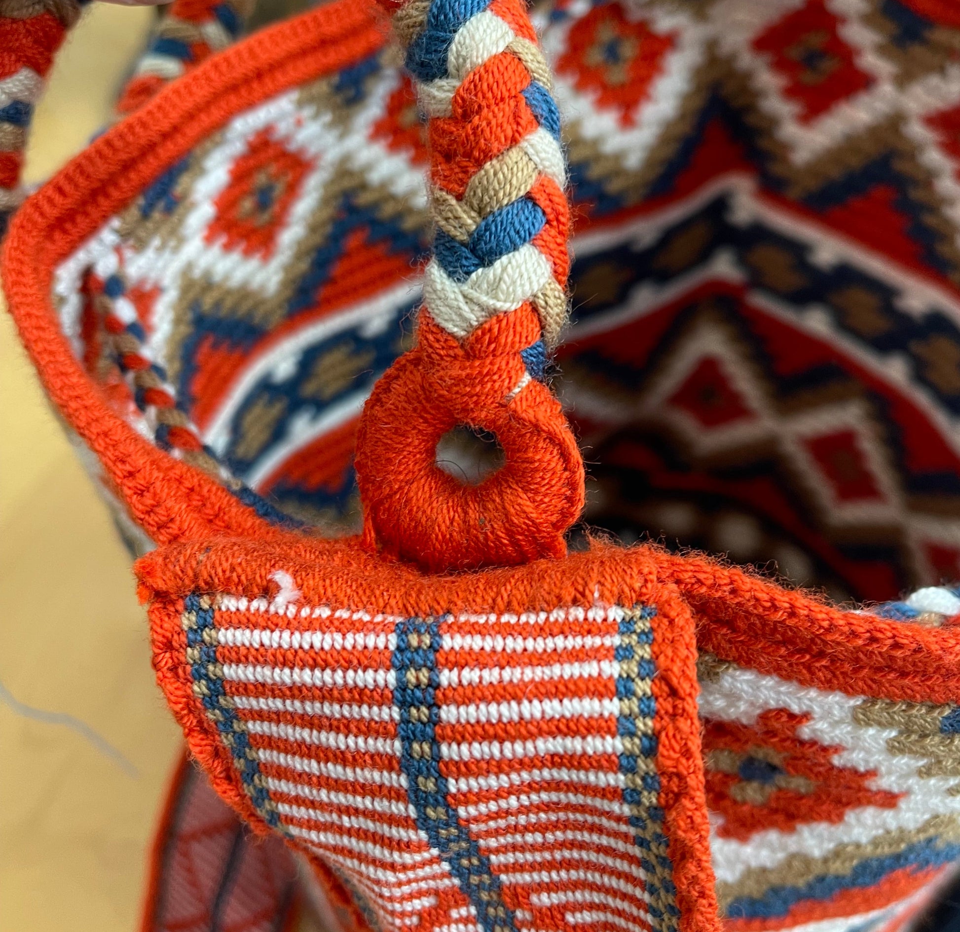 Costa Wayuu Double Strap Bag-Traditional Geometric Pattern. - CostaWayuuShop