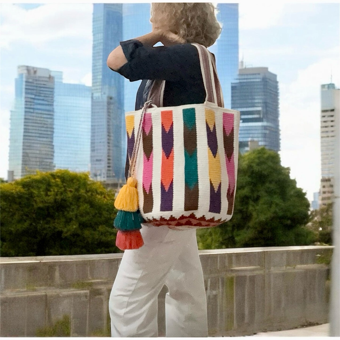 Costa Wayuu  Oversized  Crochet Tote Bag-Handmade - CostaWayuuShop