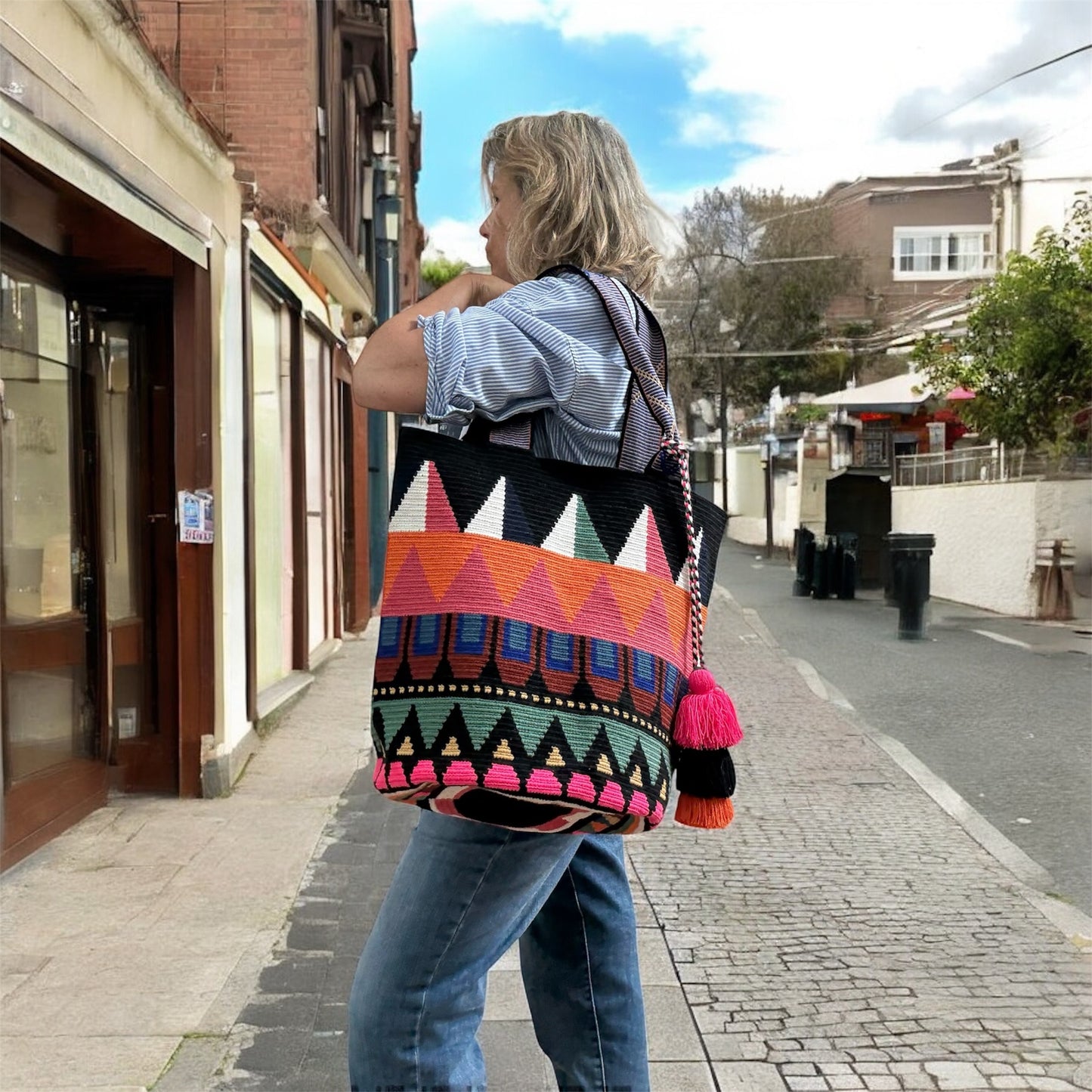Costa Wayuu Oversized Tote Bag, Beach Shopper Bag. - CostaWayuuShop