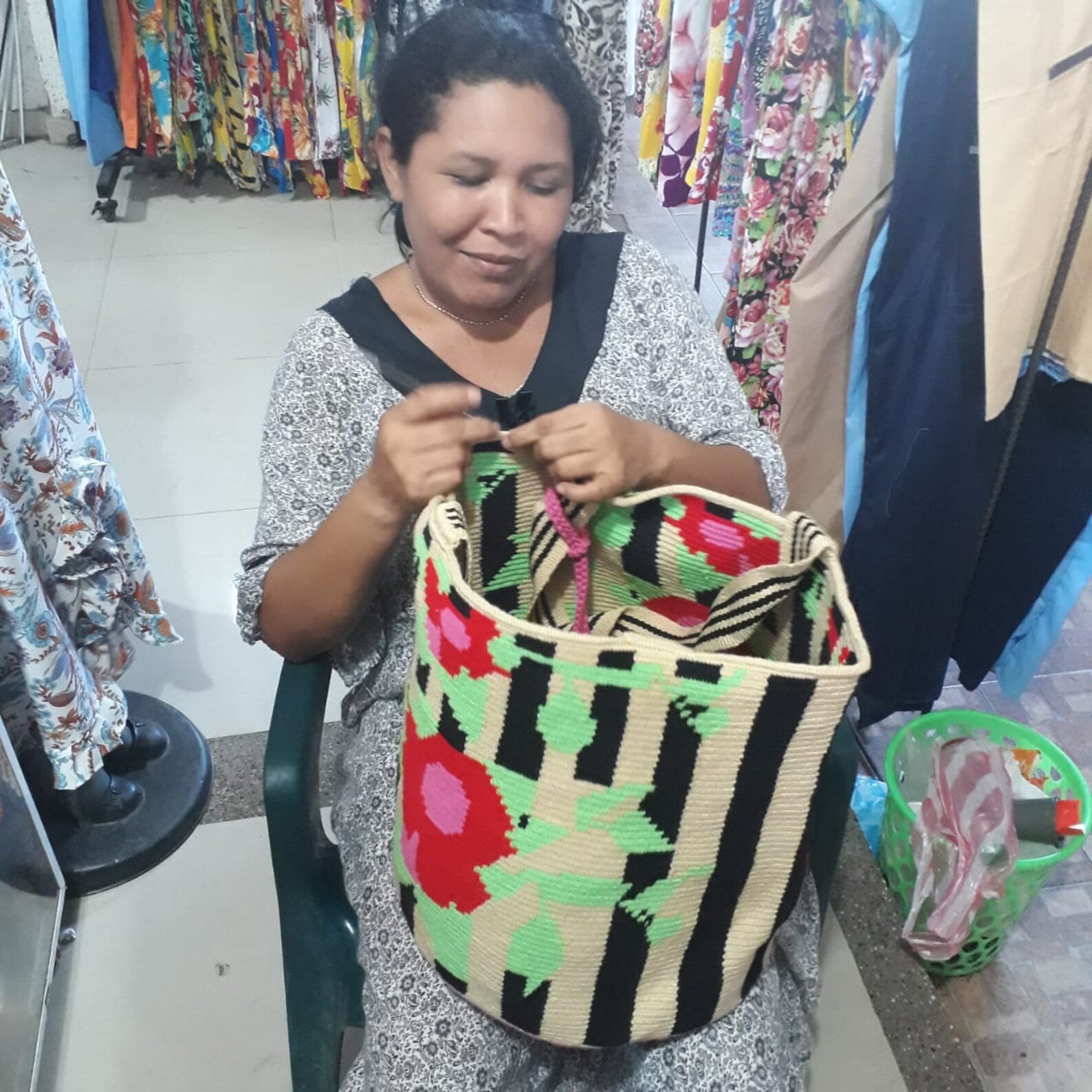 Costa Wayuu Extra Large Shopper Tote, Boho Chic, Oversized Bag. - CostaWayuuShop