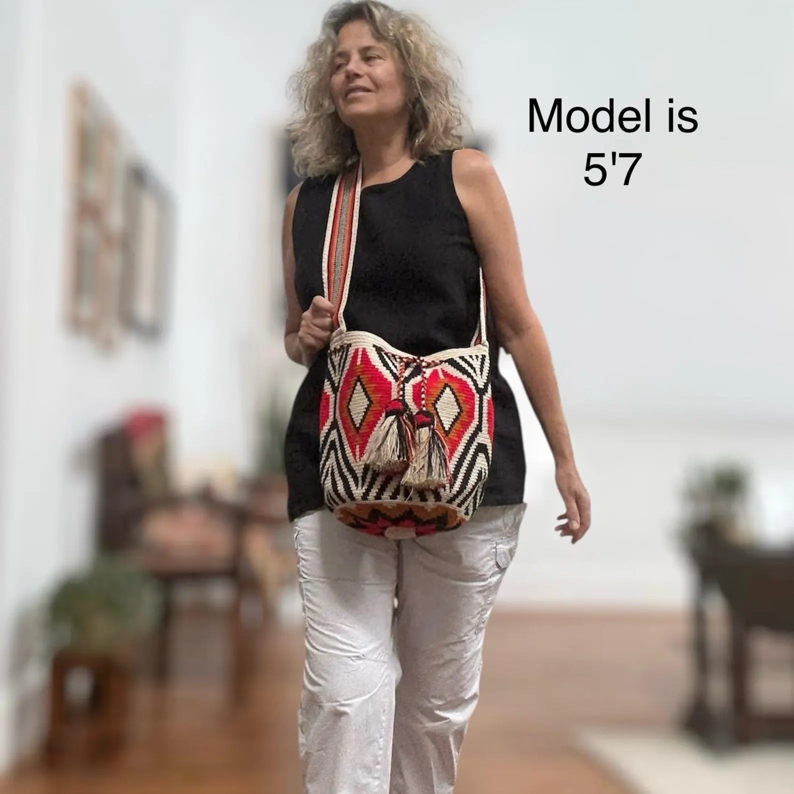 Costa Wayuu Large Handmade Wayuu Mochila-Bag- Crossbody Shoulder Bag - CostaWayuuShop