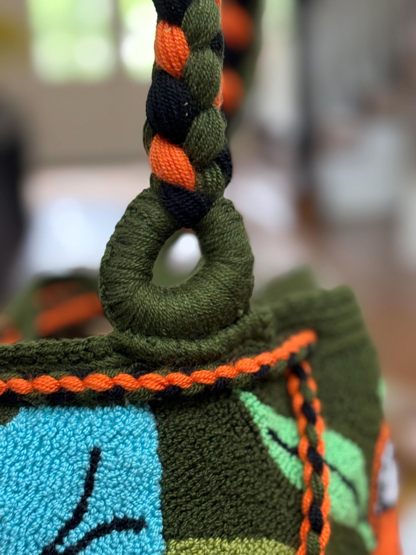 Costa Wayuu-Tiger Spirit Jungle Bag , Wayuu Tapestry Art. - CostaWayuuShop