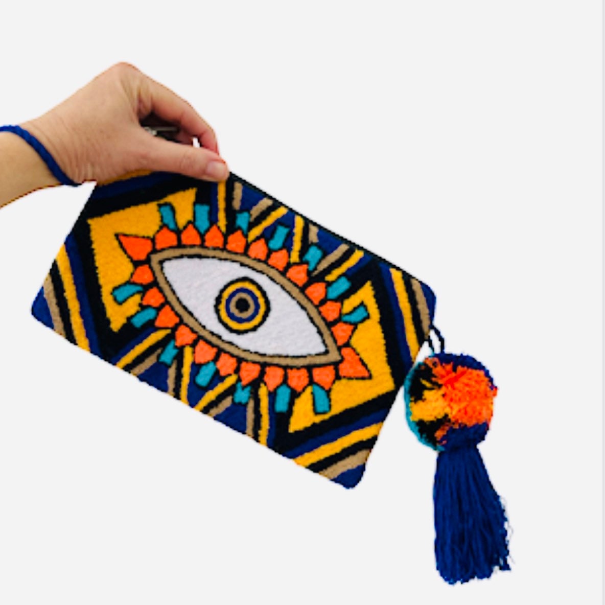 Costa Wayuu Handmade Eye Clutch Bag – Bold Statement Accessory - CostaWayuuShop