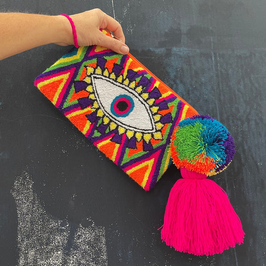 Costa Wayuu Handmade Lucky Eye Clutch - CostaWayuuShop