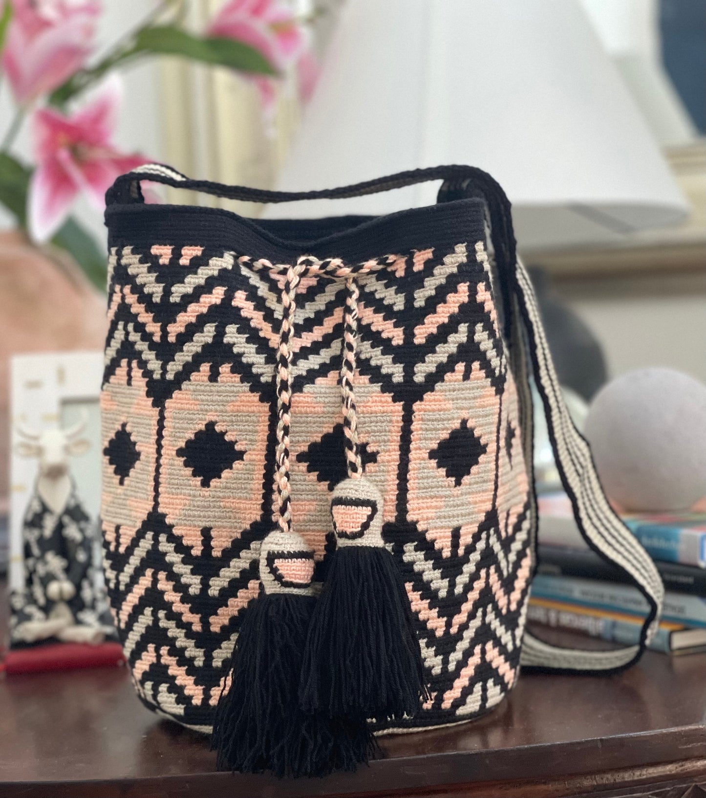 Costa Wayuu Large Handmade Wayuu Crossbody Bag – Boho Tribal Design - CostaWayuuShop