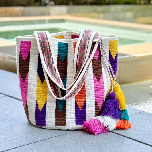 Costa Wayuu  Oversized  Crochet Tote Bag-Handmade - CostaWayuuShop