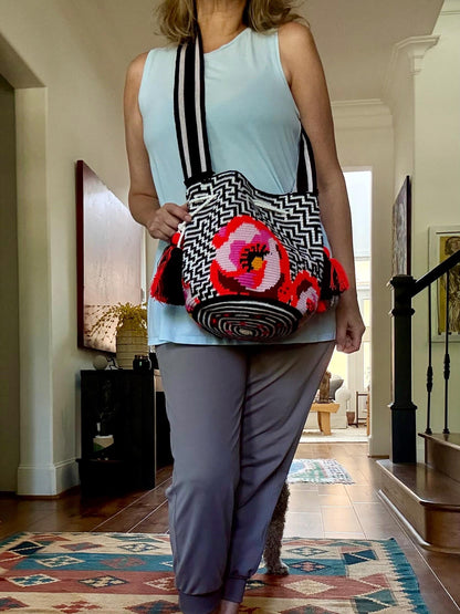 Costa Wayuu Mochila Bag – Bold Geometric & Floral Pattern