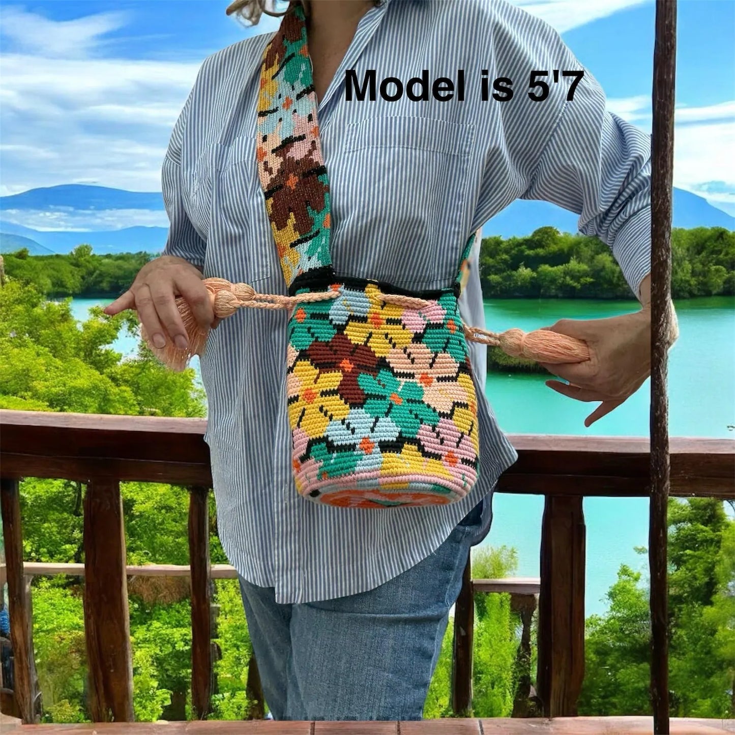 Costa Wayuu Wayuu Medium Sunlit Mosaic Shoulder Bag. - CostaWayuuShop