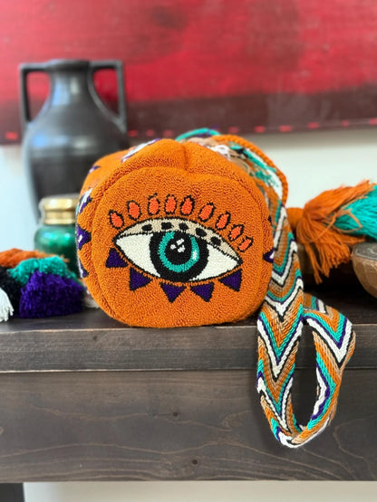 Costa Wayuu-Medium Handmade Wayuu Eye Bag – Puyado Punch Needle Style - CostaWayuuShop