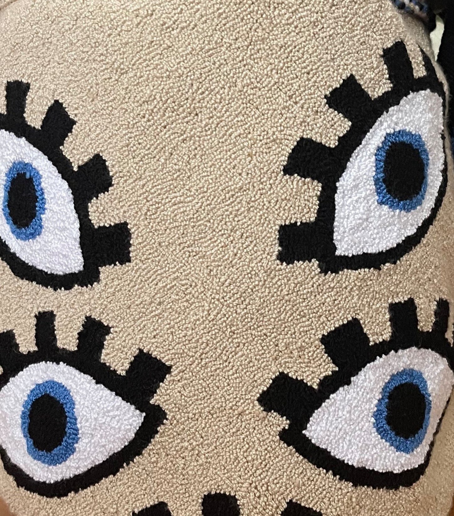 Costa Wayuu Large Handwoven Wayuu Bag – Eye Motif in Blue & Black - CostaWayuuShop