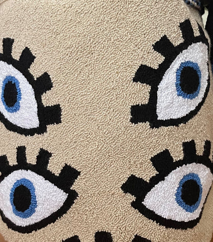 Costa Wayuu Large Handwoven Wayuu Bag – Eye Motif in Blue & Black - CostaWayuuShop