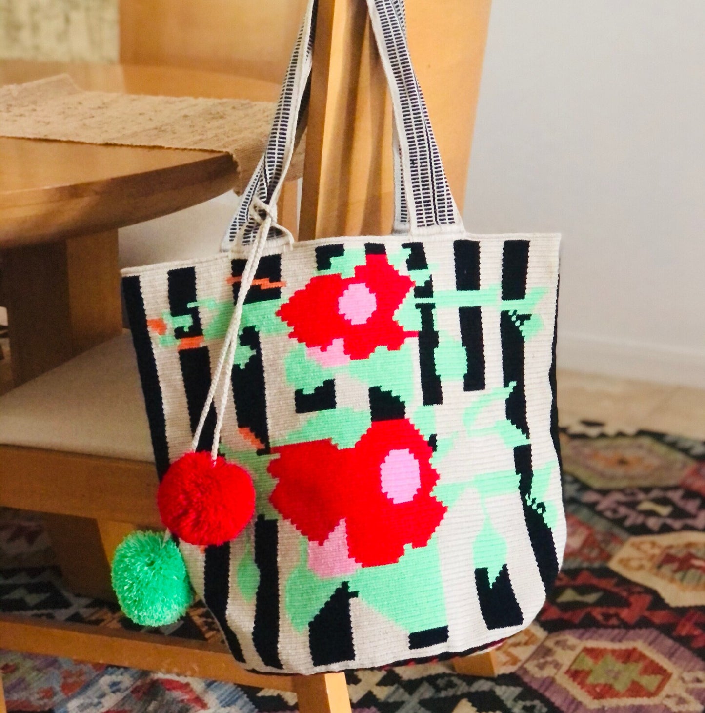 Costa Wayuu Extra Large Shopper Tote, Boho Chic, Oversized Bag. - CostaWayuuShop