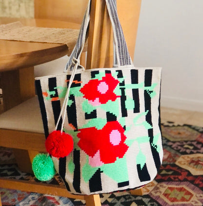 Costa Wayuu Extra Large Shopper Tote, Boho Chic, Oversized Bag. - CostaWayuuShop