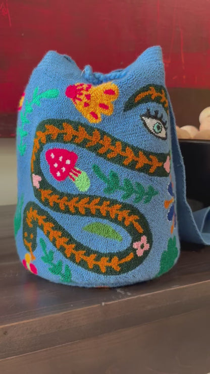 Costa Wayuu Handwoven Puyado Style Large Serpent Bag