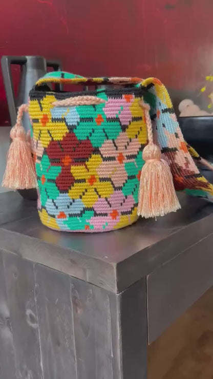 Costa Wayuu Wayuu Medium Sunlit Mosaic Shoulder Bag.