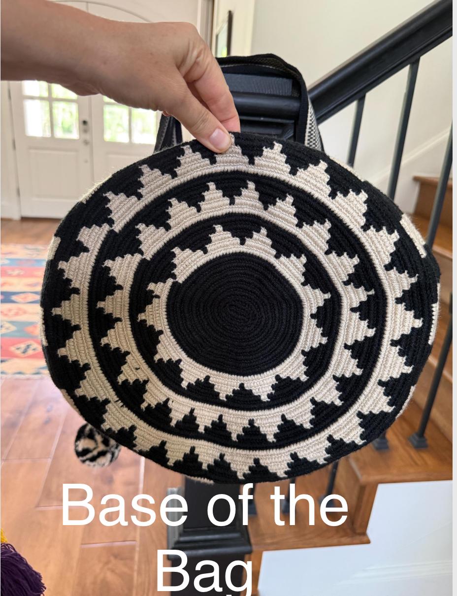 Costa Wayuu Oversized Black & White Crochet Beach Tote – Handwoven Wayuu Shopper Bag - CostaWayuuShop