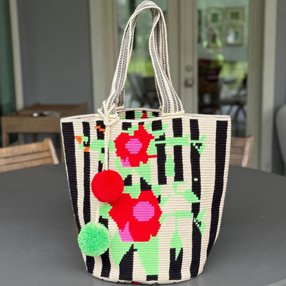 Costa Wayuu Extra Large Shopper Tote, Boho Chic, Oversized Bag. - CostaWayuuShop