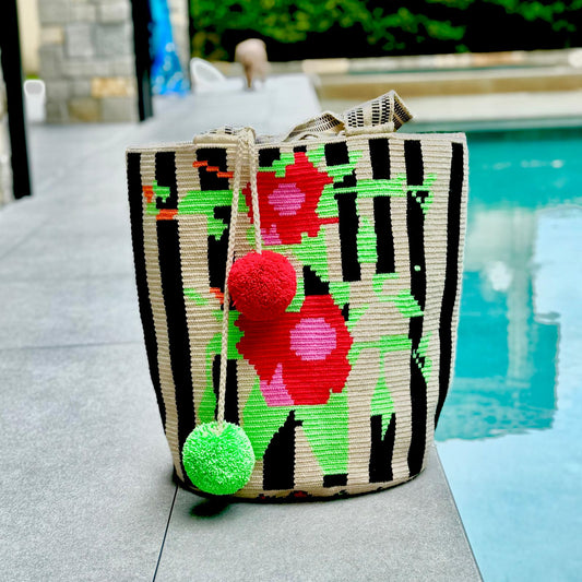 Costa Wayuu Extra Large Shopper Tote, Boho Chic, Oversized Bag. - CostaWayuuShop