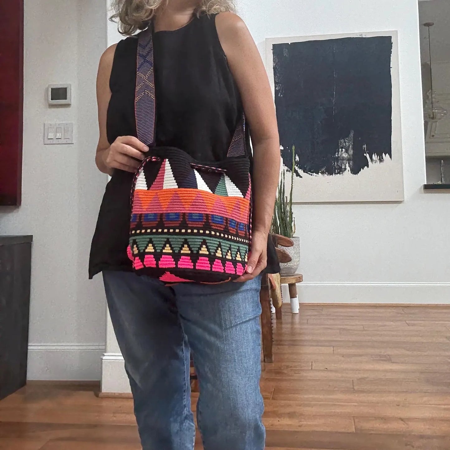Costa Wayuu- Large Handwoven Mochila-Bag with Double Strap - CostaWayuuShop