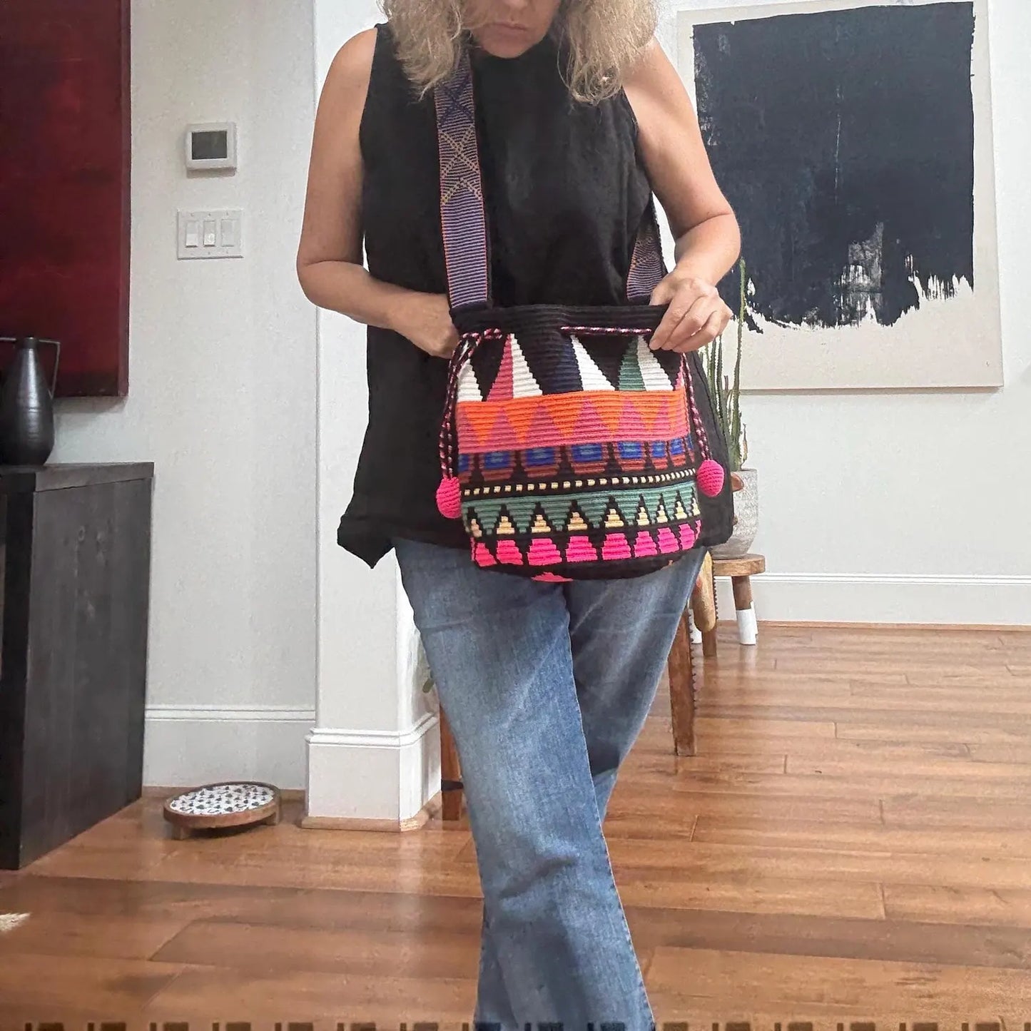 Costa Wayuu- Large Handwoven Mochila-Bag with Double Strap - CostaWayuuShop